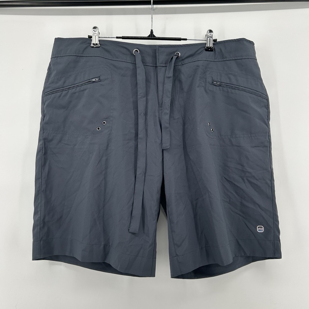 Free Country Beach & Beyond Womens XXL Steel‎ Gray Bermuda Swim Board Shorts NWT